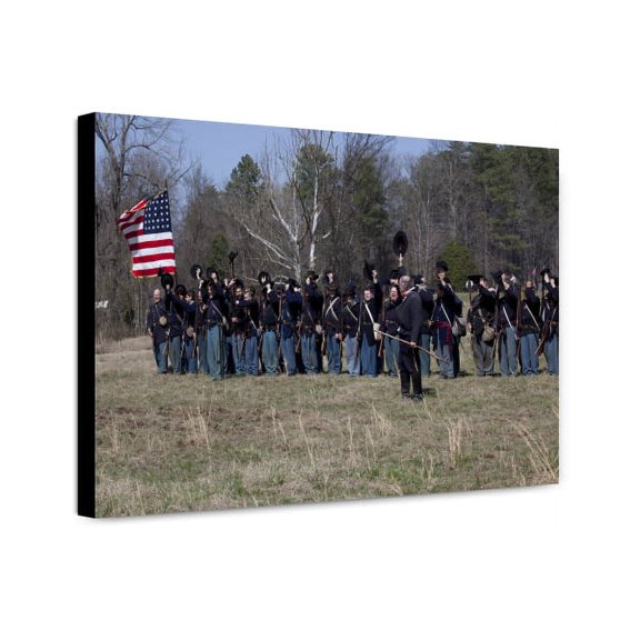Canvas Print: Reenactment Of Civil War Siege Of April 1862, Bridgeport, Alabama