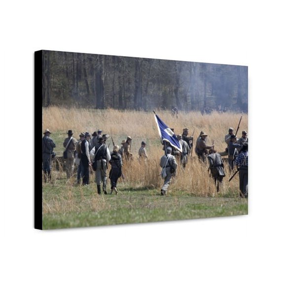 Canvas Print: Reenactment Of Civil War Siege Of April 1862, Bridgeport, Alabama