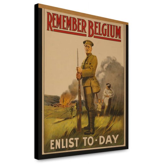 Canvas Print: Remember Belgium--Enlist To-Day, 1915