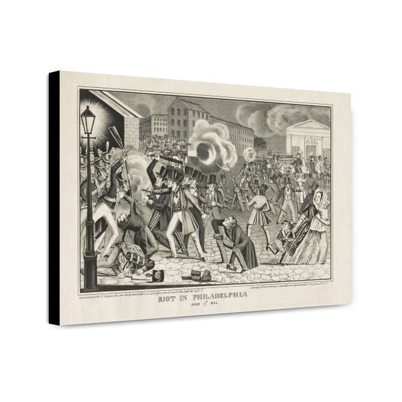 Canvas Print: Riot In Philadelphia, June i.e. July 7th 1844