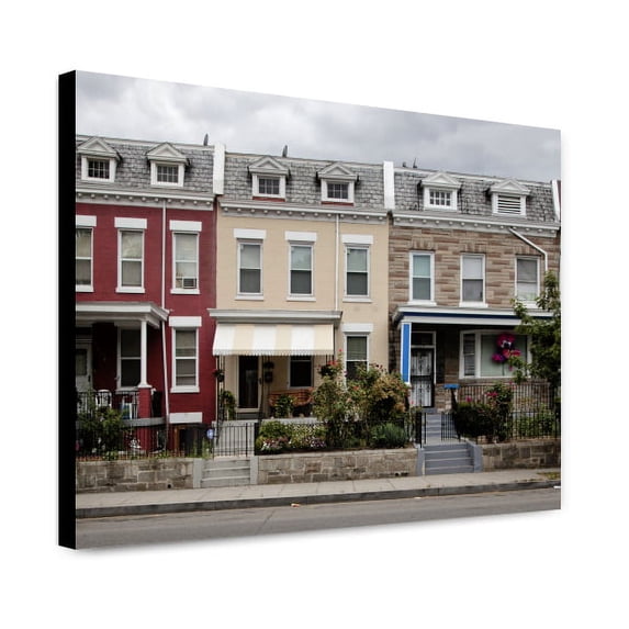 Canvas Print: Row Houses, New Hampshire Ave. Near Intersection With Park Rd., NW
