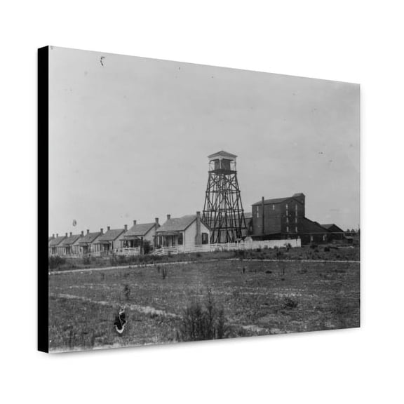 Canvas Print: Row Of Houses With Water Tower, 1899
