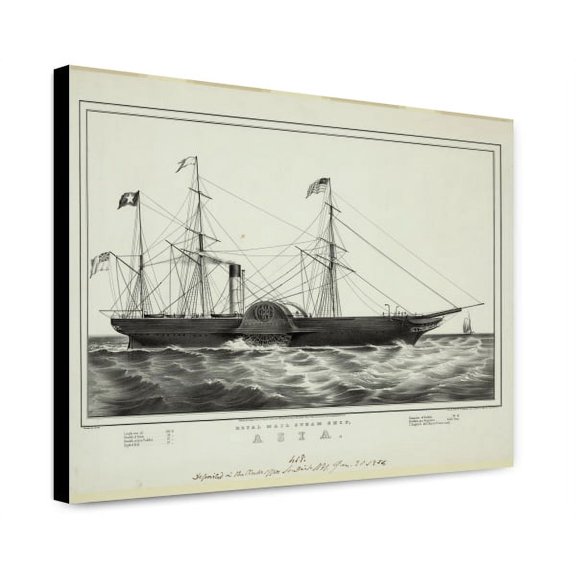 Canvas Print: Royal Mail Steam Ship, Asia, 1851