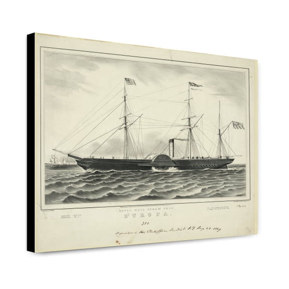 Canvas Print: Royal Mail Steam Ship, Europe, 1849
