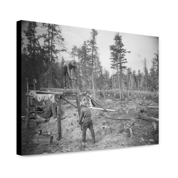 Canvas Print: Sawing A Log, 1916