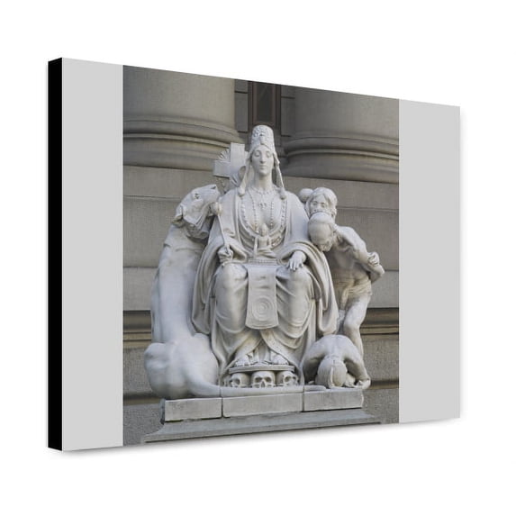 Canvas Print: Sculpture Asia At Main Entrance To Alexander Hamilton U.S. Custom