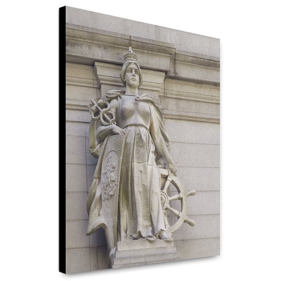 Canvas Print: Sculpture Seafaring Nations, England On Facade, Alexander Hamilton