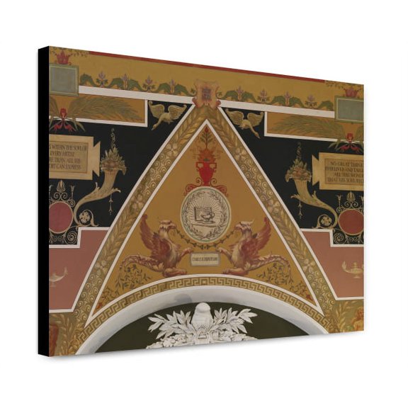 Canvas Print: Second Floor Corridor. Printers' Marks+columns. Printer's Mark Of