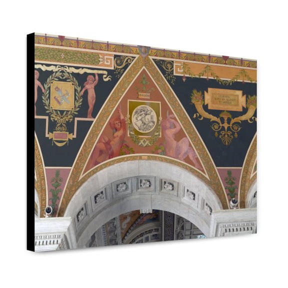 Canvas Print: Second Floor Corridor. Printers' Marks+columns. Printer's Mark Of