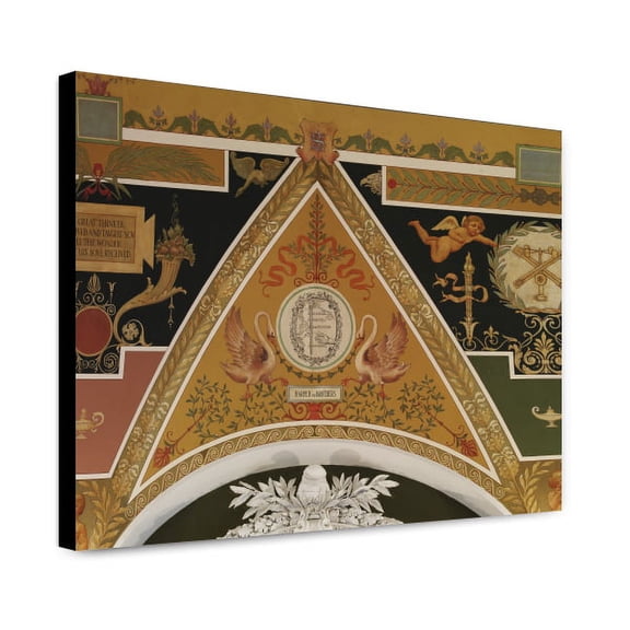 Canvas Print: Second Floor Corridor. Printers' Marks+columns. Printer's Mark Of