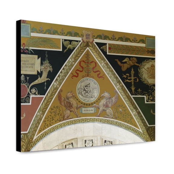 Canvas Print: Second Floor Corridor. Printers' Marks+columns. Printer's Mark Of