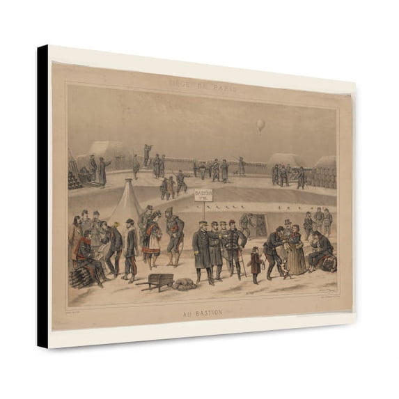 Canvas Print: Siege De Paris. Au Bastion, circa 1870