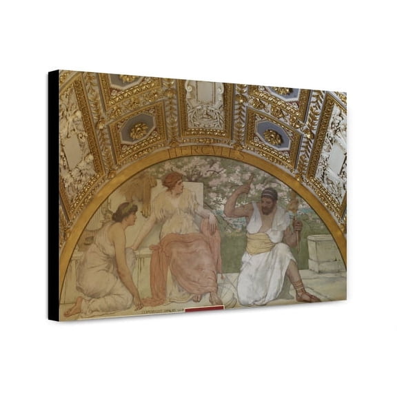 Canvas Print: South Corridor, First Floor. Mural Depicting Hercules From The