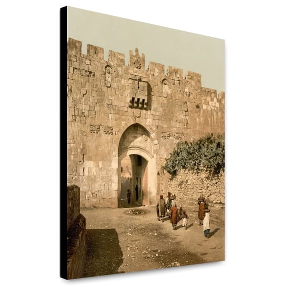 Canvas Print: St. Stephen's Gate, Jerusalem, Holy Land, circa 1890