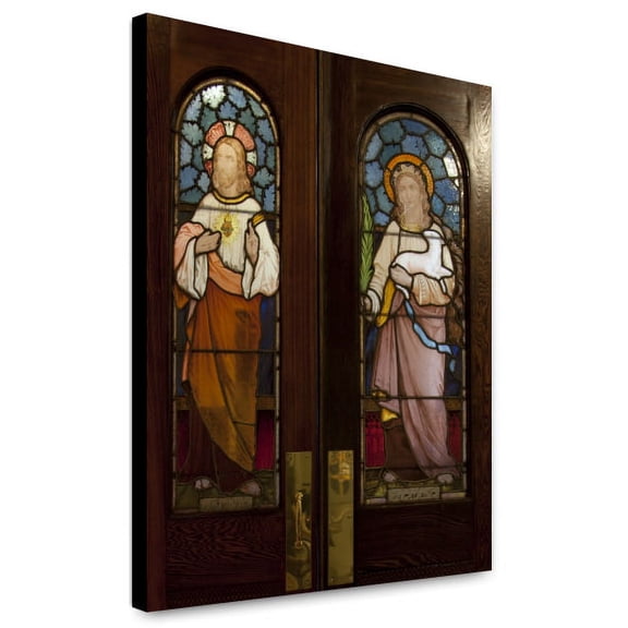 Canvas Print: Stained Glass Doors, Cathedral Of The Immaculate Conception