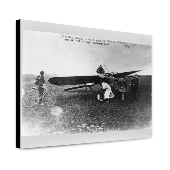 Canvas Print: Starting Motor For Louis Bleriot's Cross-Channel Flight, 1909