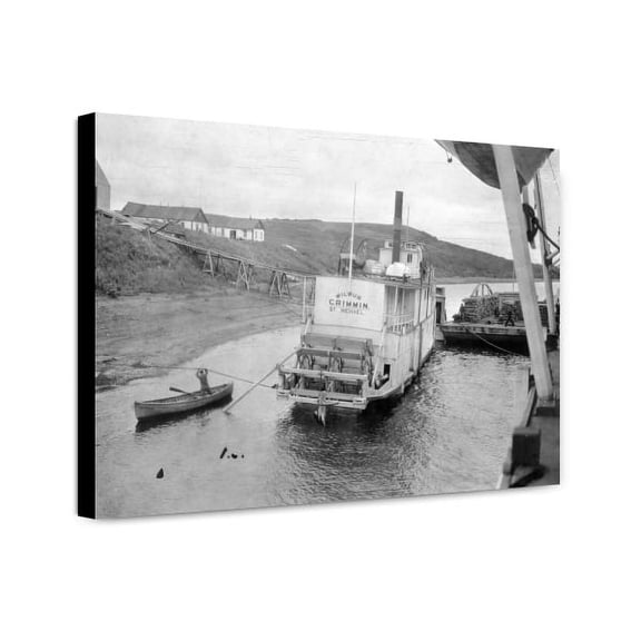 Canvas Print: Steamboat, Wilbur Crimmin, St. Michael, From Rear, At Dock, circa