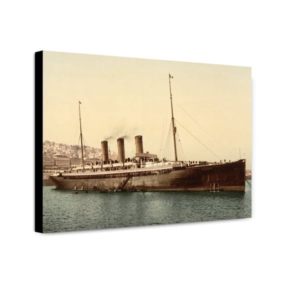 Canvas Print: Steamship Normannia, Algiers, Algeria, 1899