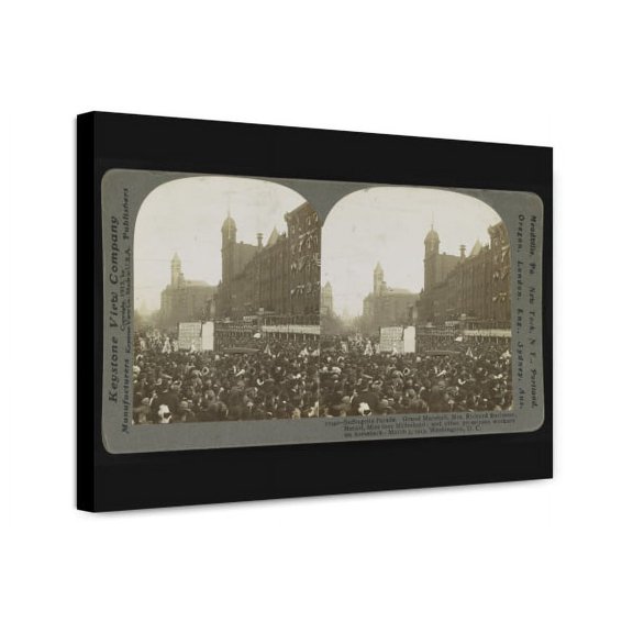 Canvas Print: Suffragette Parade. Grand Marshall, Mrs. Richard Burleson; Herald