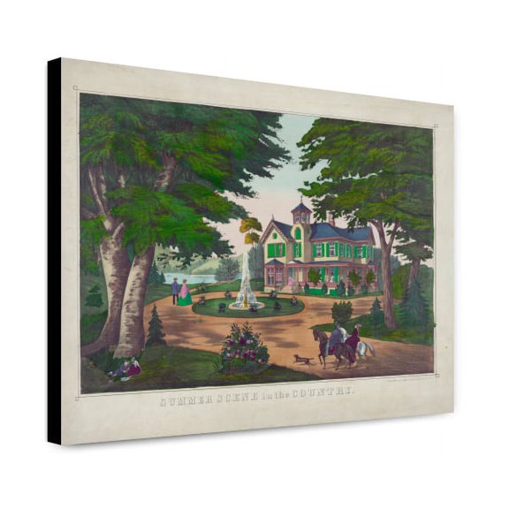 Canvas Print: Summer Scene In The Country, circa 1871