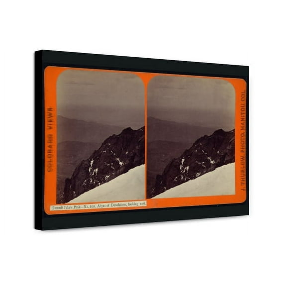 Canvas Print: Summit Pike's Peak. Abyss Of Desolation, Looking East, circa 1874