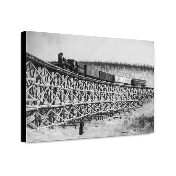 Canvas Print: T.V.R.R. Bridge, Head Of Fox Gulch, 1916