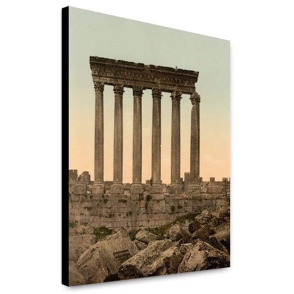 Canvas Print: Temple Of The Sun, Front View, Baalbek, Holy Land, (I.E.
