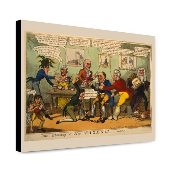 Canvas Print: The Blessing Of New Taxes!!!, 1819