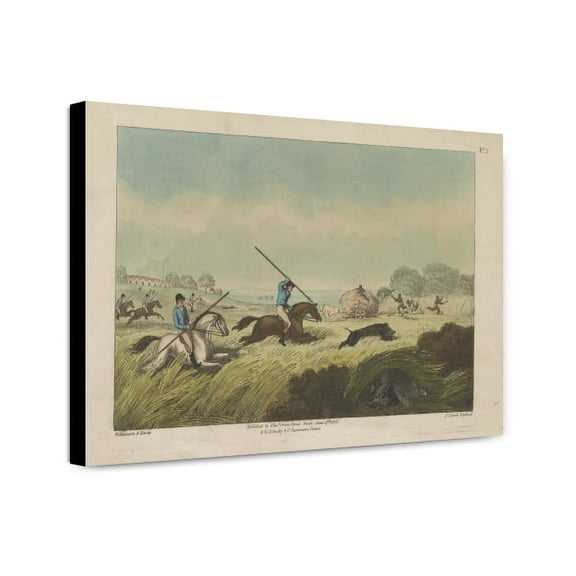 Canvas Print: The Chase After A Hog, 1807