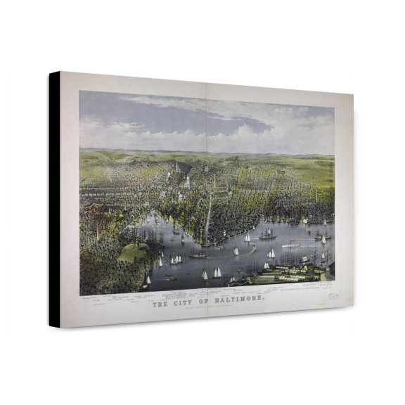 Canvas Print: The City Of Baltimore, 1880
