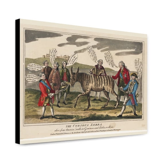 Canvas Print: The Curious Zebra - Alive From America! Walk In Gem'men And Ladies