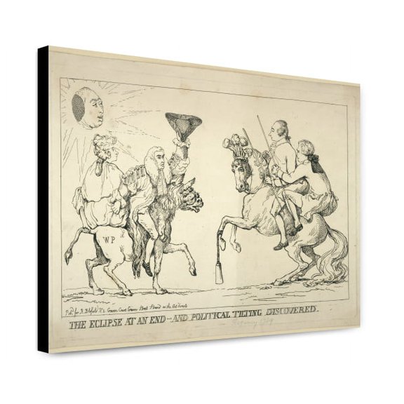 Canvas Print: The Eclipse At An End - And Political Tilting Discovered, circa 1789