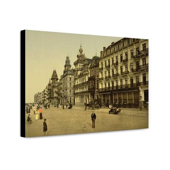 Canvas Print: The Embankment, Ostend, Belgium, circa 1890