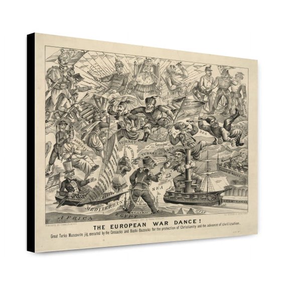 Canvas Print: The European War Dance! Great Turko Muscovite Jig, Executed By The