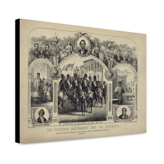 Canvas Print: The Fifteenth Amendment And Its Results, 1870