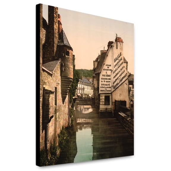 Canvas Print: The Footbridge Of The Steir, Quimper, France, circa 1890