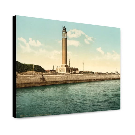 Canvas Print: The Lighthouse, Dunkirk, France, circa 1890