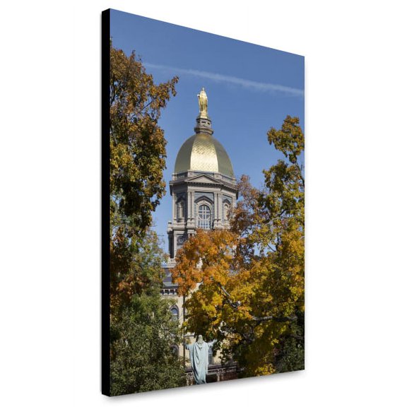 Canvas Print: The Main Building's Gold Dome Topped By A Golden Statue Of St. Mary