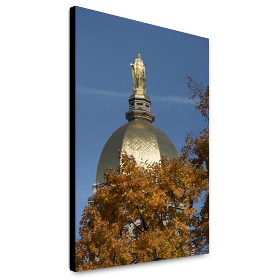 Canvas Print: The Main Building's Gold Dome Topped By A Golden Statue Of St. Mary