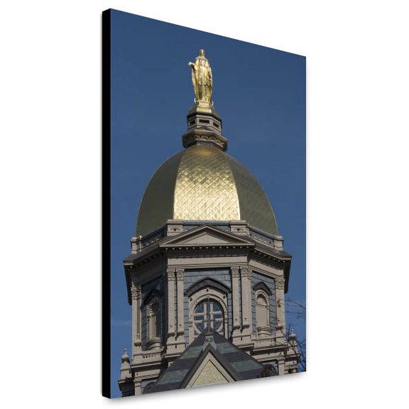 Canvas Print: The Main Building's Gold Dome Topped By A Golden Statue Of St. Mary