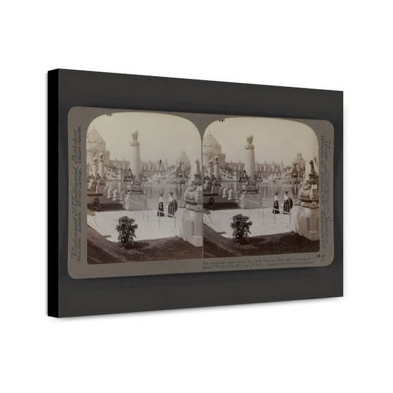 Canvas Print: The Mirror-Like Basin (From E.), With Festival Hall And Colonnade
