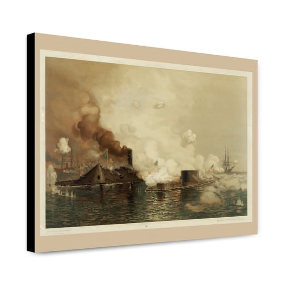 Canvas Print: The Monitor And Merrimac