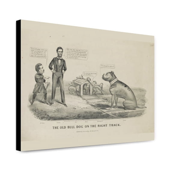 Canvas Print: The Old Bull Dog On The Right Track, 1864