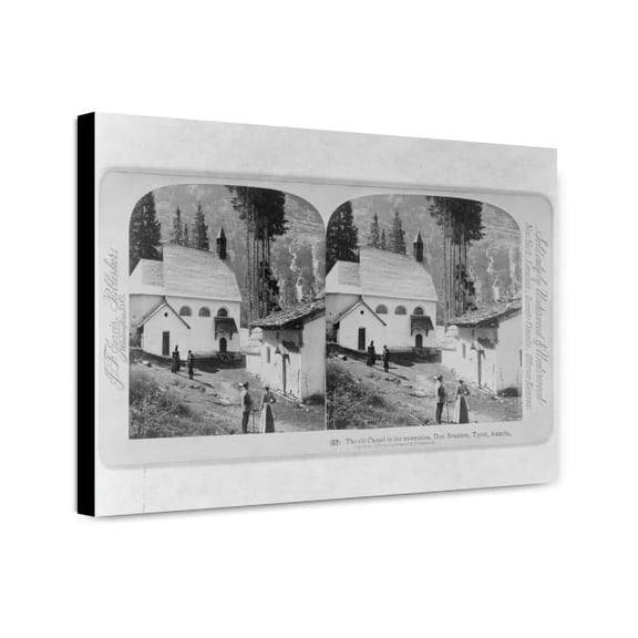Canvas Print: The Old Chapel In The Mountains, Drei Brunnen, Tyrol, Austria, 1899