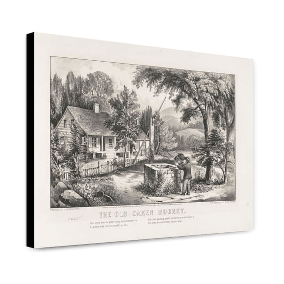 Canvas Print: The Old Oaken Bucket, 1872