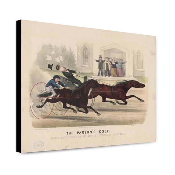 Canvas Print: The Parson's Colt: Hears A Trotter Behind Him And Won't Be Stopped