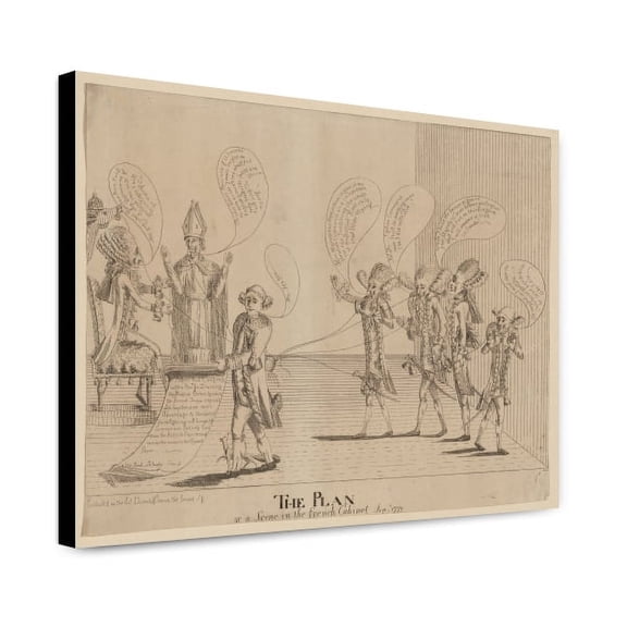 Canvas Print: The Plan, Or A Scene In The French Cabinet, Sepr. 1779