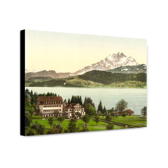 Canvas Print: The Polytechnic Chalet, Seeburg, (I.E. Seeberg), Lucerne