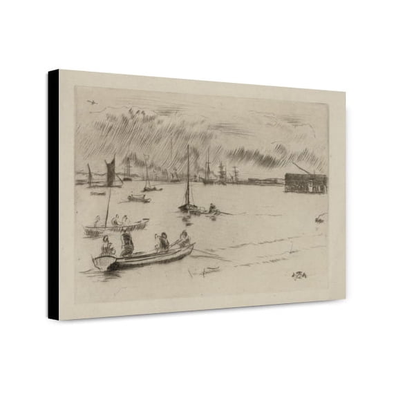 Canvas Print: The Thames Towards Erith, 1800