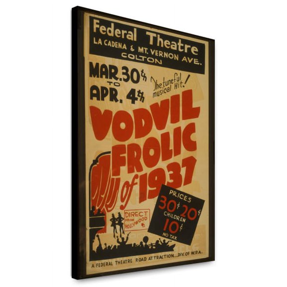 Canvas Print: The Tuneful Musical Hit! Vodvil Frolic Of 1937 - Direct From